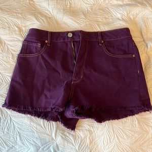 purple pacsun jean shorts